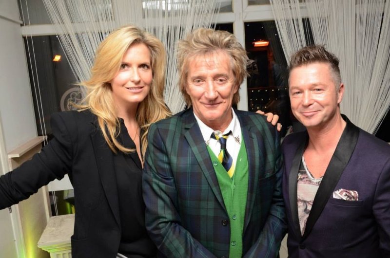 Rod Stewart and Penny lancaster visit Martin Bell at his recent gig